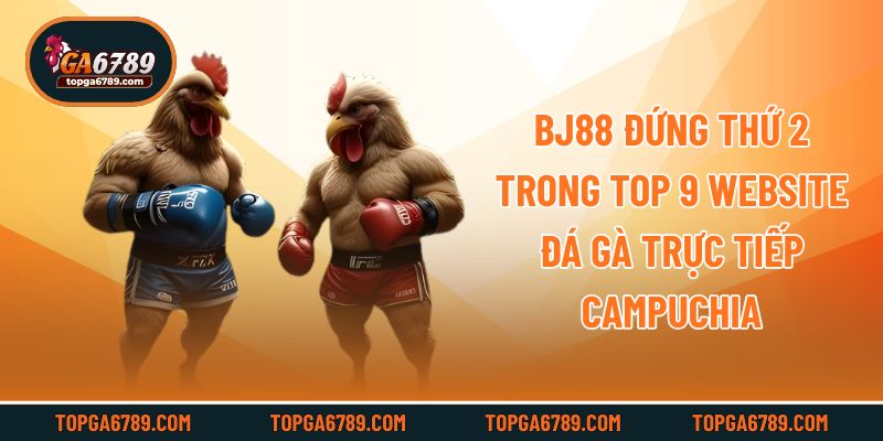 BJ88 đứng thứ 2 trong top 9 website đá gà trực tiếp campuchia
